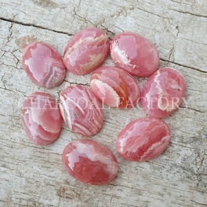 Natural RHODOCROSITE, AAA grade, oval shape rhodochrosite , calibrated, flatback cabochon, Gemstone available in sizes from 6x4 mm to 30x20