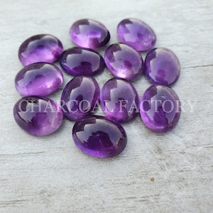 Natural Amethyst oval shape calibrated cabochon for bezel setting available all sizes 6x8 7x9 8x10 9x11 10x14 12x16 13x18 15x20 18x25 20x30 image 3
