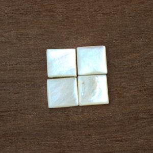 Natural white mother of pearl (MOP) loose Gemstone square shape calibrated sizes available in 6,7,8,9,10,11,12,13,14,15,16,17,18 mm sizes