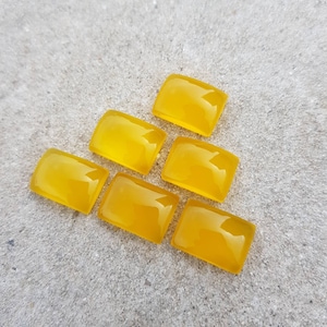 Mango Chalcedony Flatback Rectangle Cabochon, AAA Grade Gemstone, wholesale price
