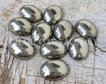 Natural Pyrite, AAA grade golden pyrite , oval shape Pyrite , calibrated flat back cabochon, available in custom sizes