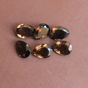Smoky Quartz natural pear shape crystal Gemstone AAA grade All MM sizes - 7x10, 8x12, 9x13, 10x14, 12x16, 13x18, 15x20, 16x22, 18x25, 20x30