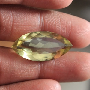 Natural Marquise shape Lemon quartz faceted crystal stone calibrated for bezel setting in all size available from 4x8 mm till 15x30 mm