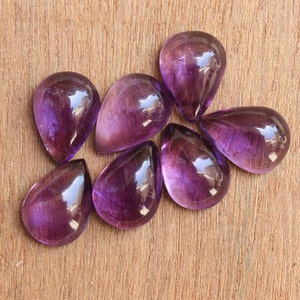 Natural purple Amethyst drop shape Gemstone AAA All mm size available-7x10, 8x12, 9x13, 10x14, 12x16, 13x18, 15x20, 16x22, 18x25, 20x30