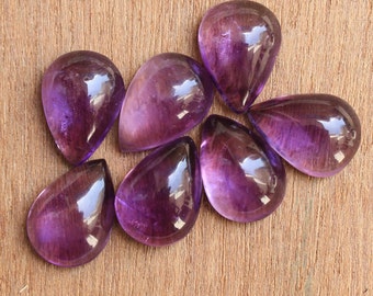 Natural purple Amethyst drop shape Gemstone AAA All mm size available-7x10, 8x12, 9x13, 10x14, 12x16, 13x18, 15x20, 16x22, 18x25, 20x30