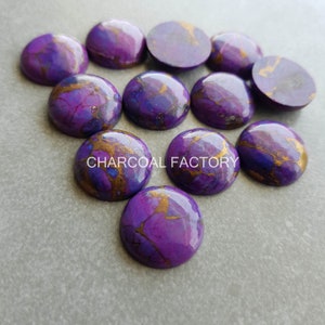 8-18 mm PURPLE Copper Turquoise loose Gemstone Round shape all sizes available 8-18 mm gemstone supplies, smaller sizes on request image 8