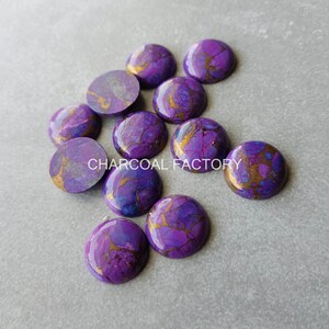 8-18 mm PURPLE Copper Turquoise loose Gemstone Round shape all sizes available 8-18 mm gemstone supplies, smaller sizes on request image 6