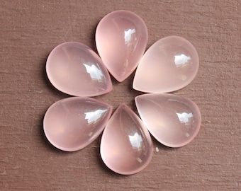 Natural teardrop Rose quartz Gemstone AAA grade All mm sizes available - 7x10, 8x12, 9x13, 10x14, 12x16, 13x18, 15x20, 16x22, 18x25, 20x30