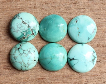 Natural mined Turquoise Cabochon, calibrated flatback gemstone, AAA grade, wholesale price