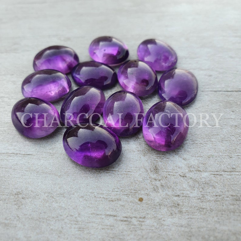 Natural Amethyst oval shape calibrated cabochon for bezel setting available all sizes 6x8 7x9 8x10 9x11 10x14 12x16 13x18 15x20 18x25 20x30 image 8