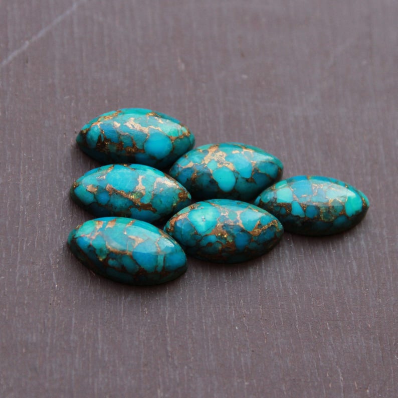 Mohave Turquoise Blue Copper Turquoise Calibrated Turquoise - Etsy