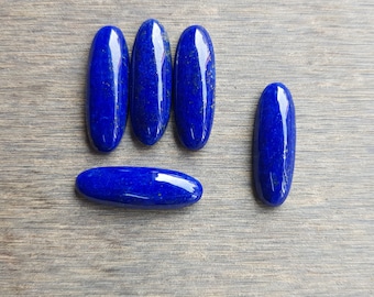 Lapis Lazuli, natural gemstone, flat back lapis lazuli, lapis beads, long oval shape, calibrated sizes from 8x16 to 15x36, drilling avail.