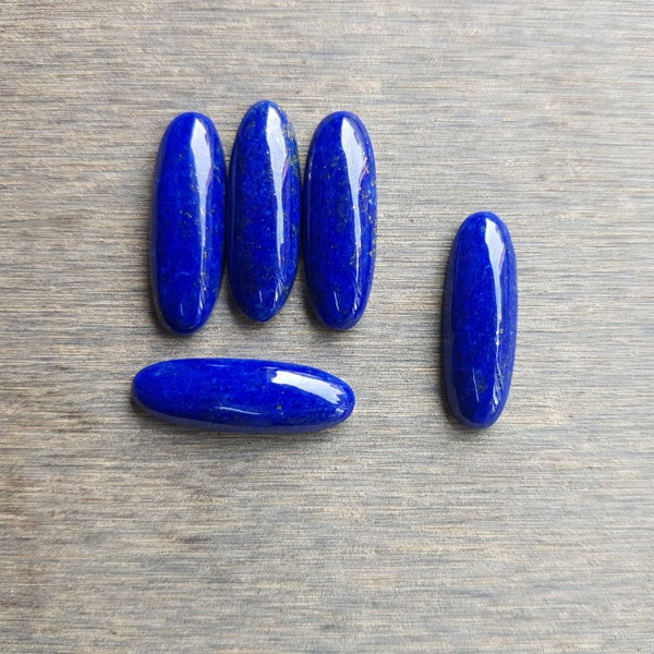 Lapis Lazuli, natural gemstone, flat back lapis lazuli, lapis beads, long oval shape, calibrated sizes from 8x16 to 15x36, drilling avail.