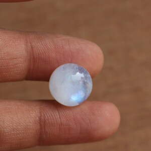 Rainbow Moonstone, Natural round cabochon, loose cabochons for handmade jewelry, Top quality gemstones, ethically sourced and cruelty free image 3