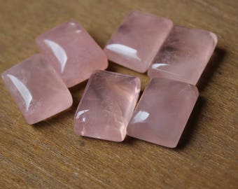 Natural rectangle Rose quartz cabochon calibrated size:4x6,5x7,6x8,7x9,8x10,9x11,10x12,10x14,12x16,13x18,15x20,16x22,18x25,20x30mm available