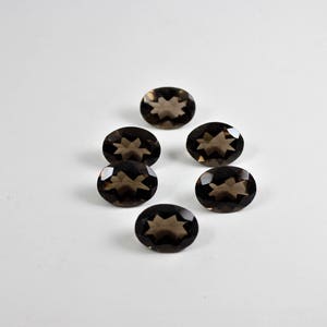 Natural smoky quartz oval shape Gemstone cabochon calibrated size 5x7 6x8 7x9 8x10 9x11 10x12 10x14 12x16 13x18 15x20 16x22 18x25 20x30