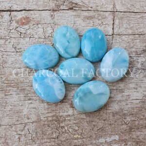 Natural Larimar, AAA grade, oval shape larimar, calibrated, flatback cabochon, Gemstone available in sizes from 6x4 mm to 30x20 image 5