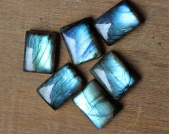 Natürlicher Labradorit Rechteck Cabochon kalibriert für Zargenfassung ,8x10,9x11,10x14,12x16,13x18,15x20,16x22,18x25,20 x 30 mm erhältlich