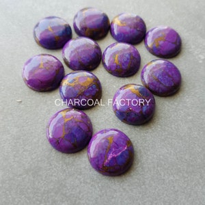 8-18 mm PURPLE Copper Turquoise loose Gemstone Round shape all sizes available 8-18 mm gemstone supplies, smaller sizes on request image 5