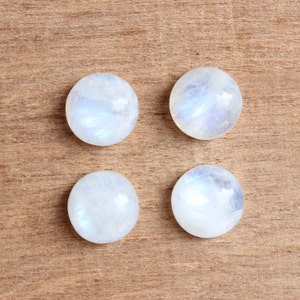 Rainbow Moonstone, Natural round cabochon, loose cabochons for handmade jewelry, Top quality gemstones, ethically sourced and cruelty free image 5