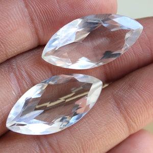Natural clear Quartz, natural gemstone, Marquise shape faceted gemstone, calibrated clear quartz, available in all custom sizes