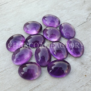 Natural Amethyst oval shape calibrated cabochon for bezel setting available all sizes 6x8 7x9 8x10 9x11 10x14 12x16 13x18 15x20 18x25 20x30 image 2