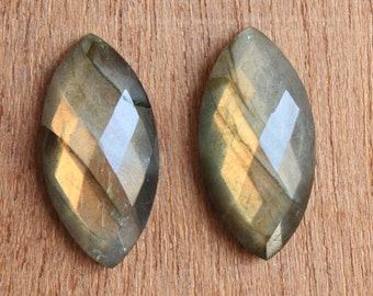 Natural Marquise shaped Faceted Orange Labradorite  all sizes available starting from 4x8 mm till 15 x 30. Gemstones Jewelry supplies