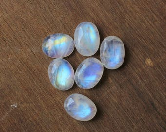 Natural Rainbow moonstone oval shape calibrated flat back cabochon for bezel setting in all sizes like 10x14 12x16 13x18 15x20 16x22 18x25