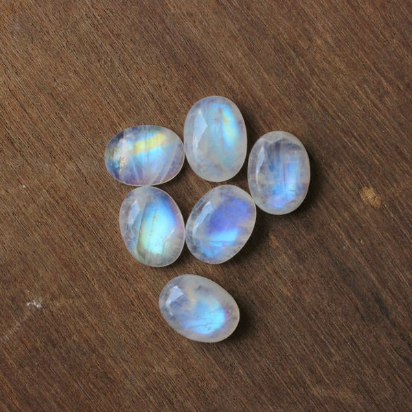 Moonstone, Rainbow moonstone, oval shape moonstone, calibrated, flatback cabochon, Natural gemstone available in sizes from 6x4 mm to 30x20