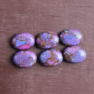 Mohave turquoise, purple copper turquoise, Flat back turquoise,calibrated cabochons for jewellery cases , sizes available 6x4 to 30x20 mm
