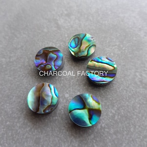 abalone shell, natural abalone shell, round cabochon, gemstones, flat back abalone shell, calibrated in sizes from 4 mm to 20 mm