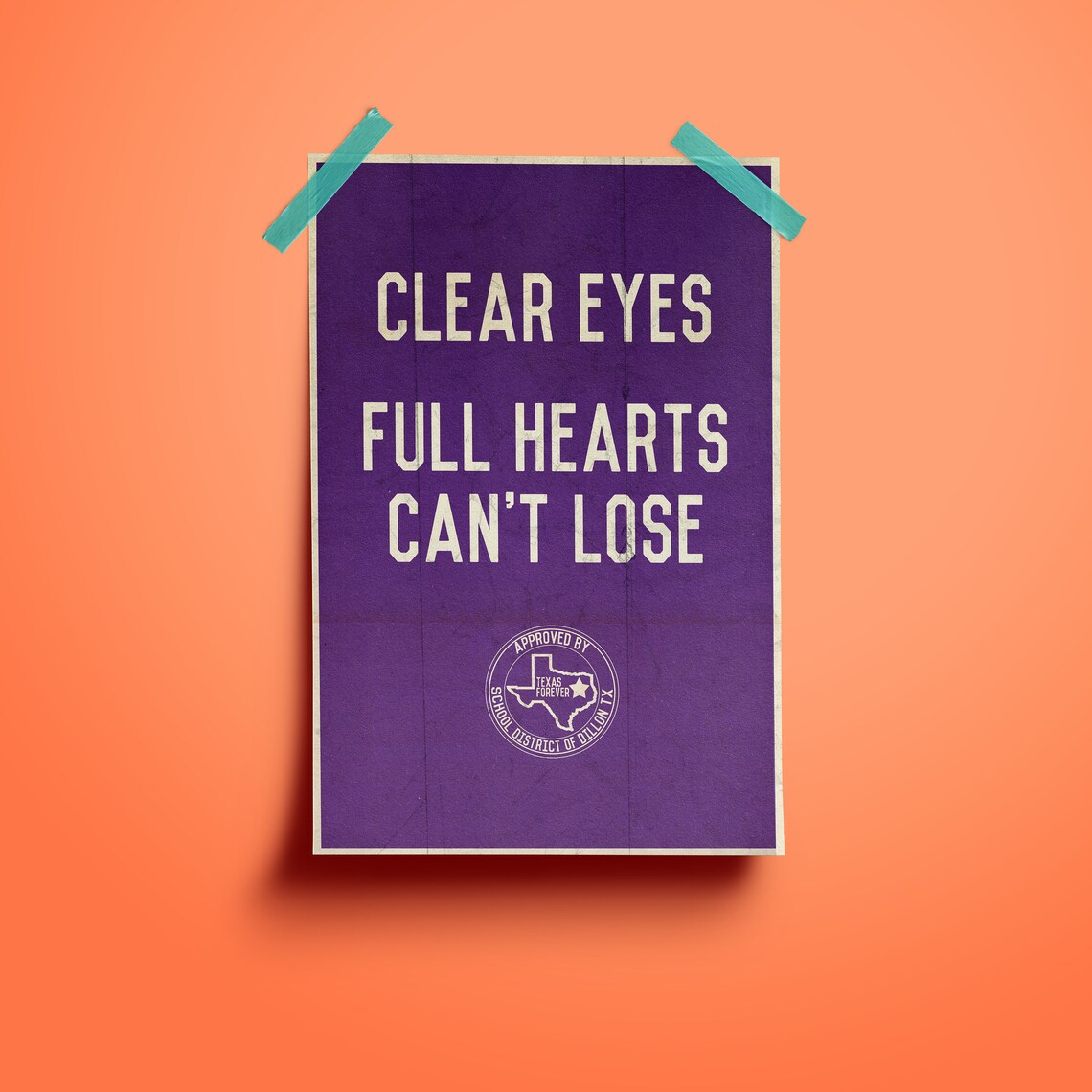 Clear Eyes Full Hearts Can't Lose Friday Night Lights Etsy