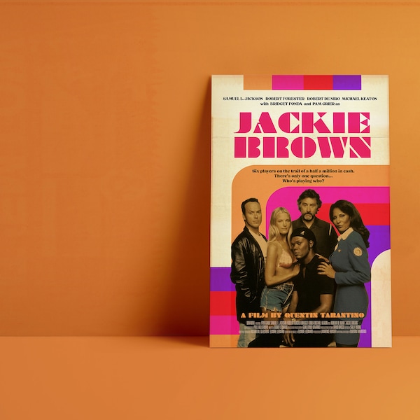 Jackie Brown Quentin Tatantino Movie Poster Print 90s alt poster movie quote art print Pam Grier