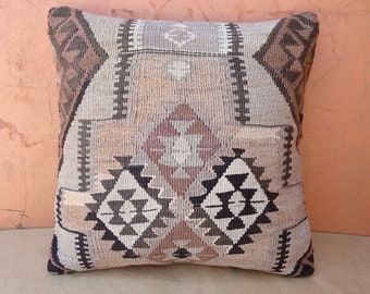 Turkish Kilim Pillow BUNDLE DEALS Throw Pillow 16x16 Pillow Cover Farmhouse Pillow|Bohemian Pillow|2553-54-55-59