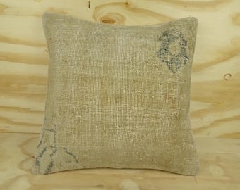 Vintage Oushak Carpet Pillow Cover,20x20 inch,Boho Home Living Pillows.