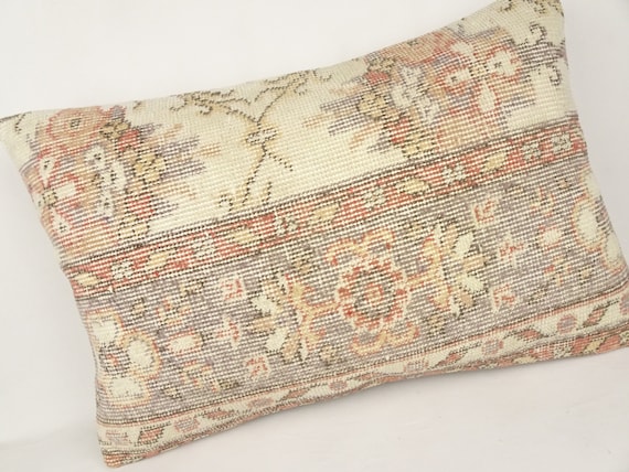 Almohada lumbar turca, 24 x16 pulgada 60x40 cm Almohada de alfombra hecha a  mano, Cubierta de almohada de alfombra de pila corta, Almohada Boho,  Cubierta de almohada de alfombra Oushak. -  España