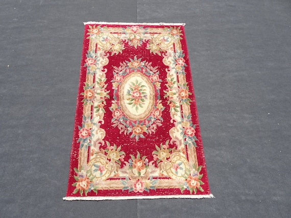 Oushak Carpet Rug3x411 Feet 93x150 Cm Large Woven Oushak Pillowcase Area Rug