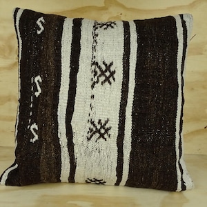 24x24 Retro Hemp Blend Cushion covers, artisan-made hemp pillow covers, natural hemp pillow covers,Large Size Floor Decor Pillow Cover.