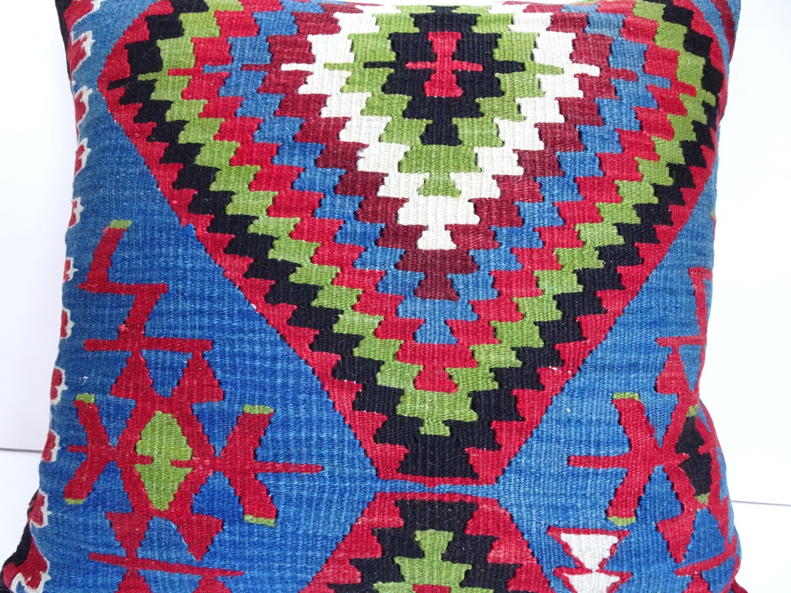 Blue Kilim PillowArea Blue Kilim Rug Pillow20x20 inch 50x50 Etsy