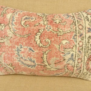Turkey Handmade Pillow Cover,16x24 Oushak Rug Pillow Cover,Minimalist Decor Pillow,Modern Home Decor Pillow,Lumbar Pillow,Beautiful Pillow.