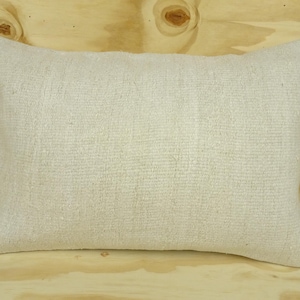 24x16 Retro Lumbar Size Hemp Blend Cushion covers, artisan-made hemp pillow covers, natural hemp pillow covers,Large Size Floor Decor Pillow
