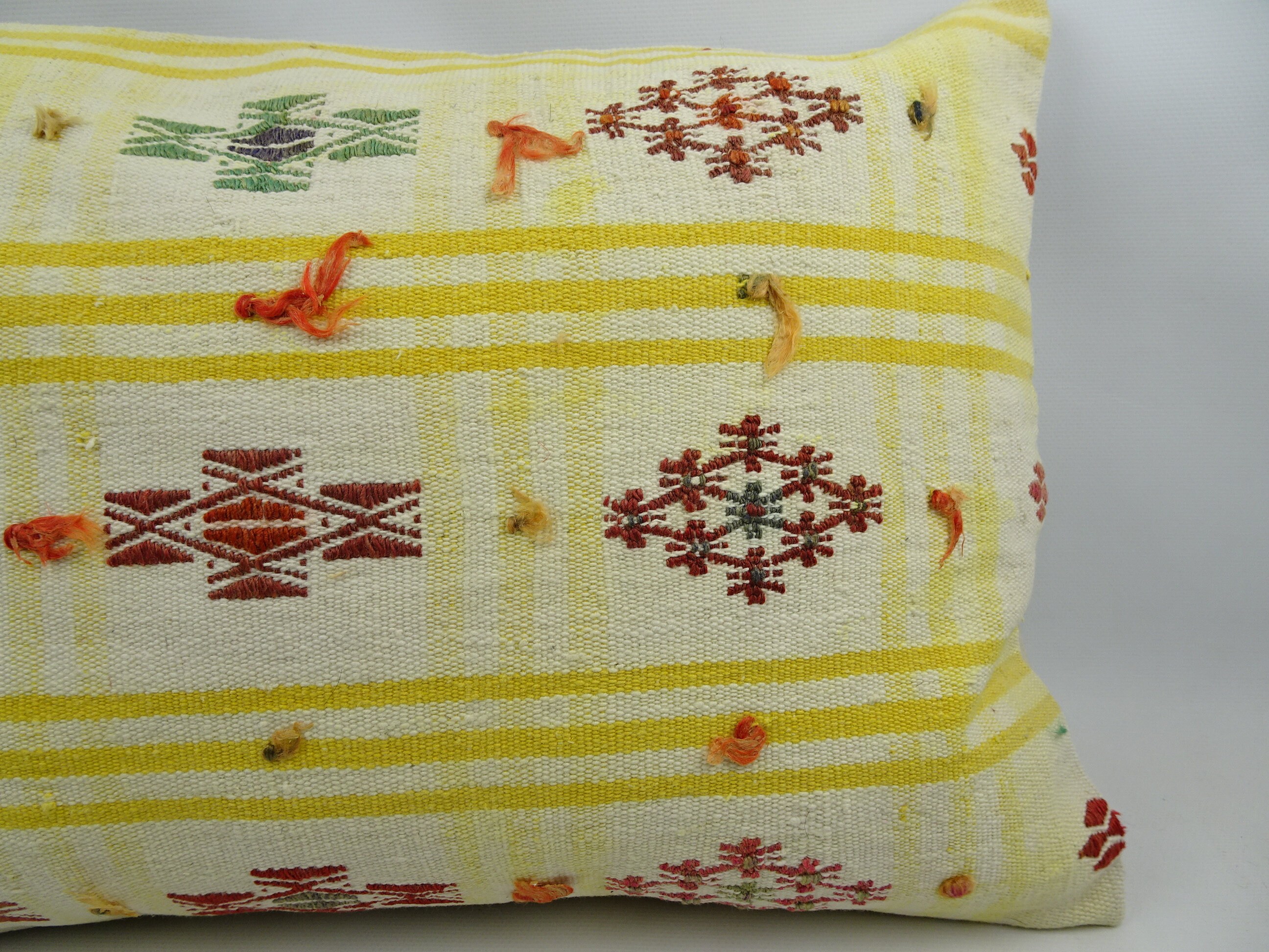 Cotton Kilim Pillow16x24inch 40x60 Cm Turkish Etsy