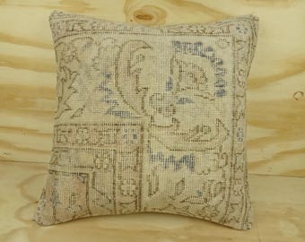 Vintage Turkish Carpet Pillow Cover: 20x20 inch,Home Sofa Decor Pillows.