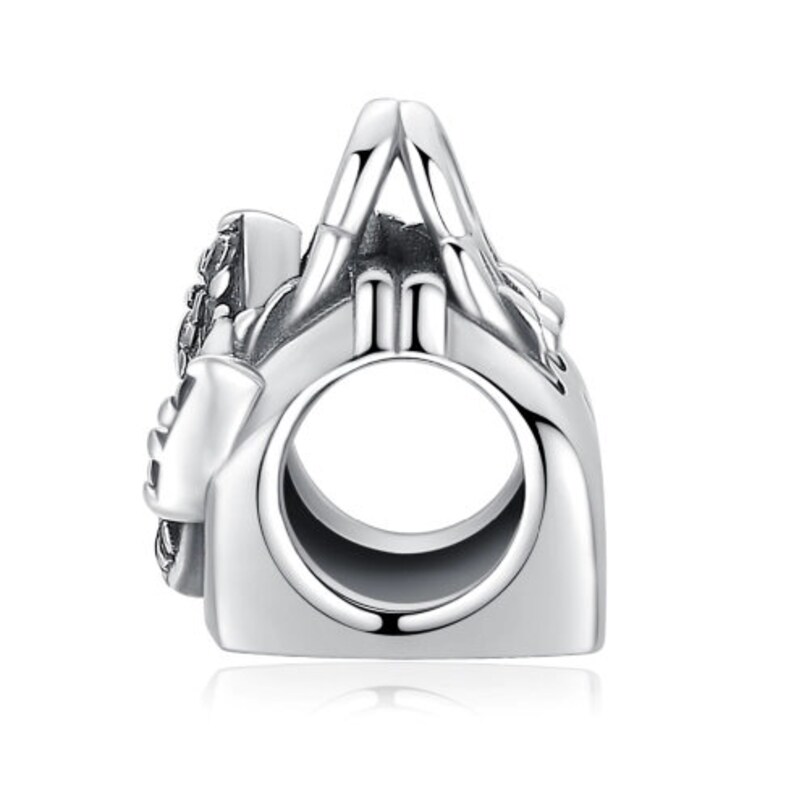 100/% Genuine 925 Sterling Silver Dazzling Women Love Handbag Charm Beads fit Charm Bracelet /& Necklace