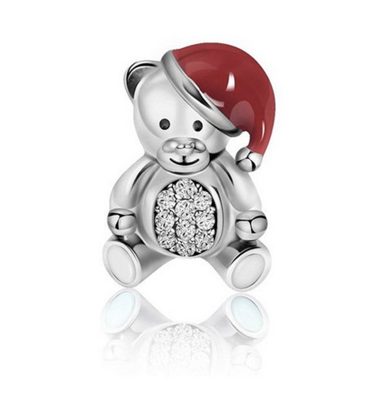 pandora christmas teddy bear charm