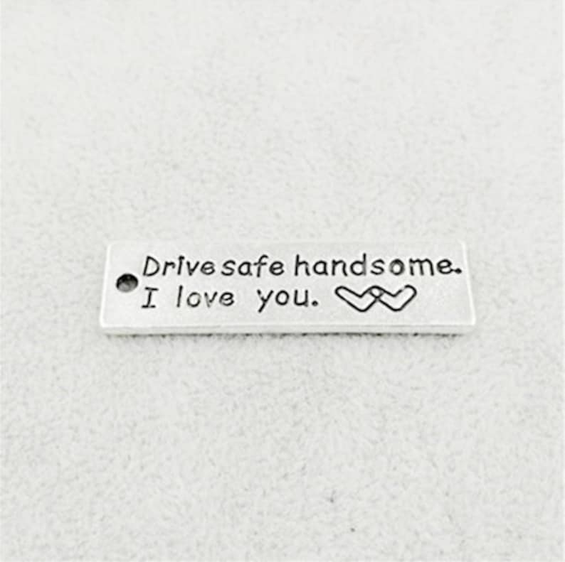 20 pcsLot 10*35mm Antique Silver Colour Letter Printed Drive safe handsome I love you charm round disc message charms Jewelry Findings