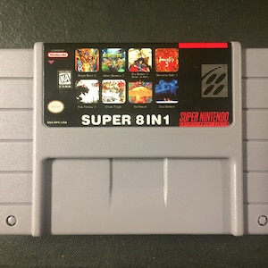 SNES Super Nintendo Super 8 w 1 Multi Cart Rzadki japoński RPG Earthbound Chrono Trigger Final Fantasy