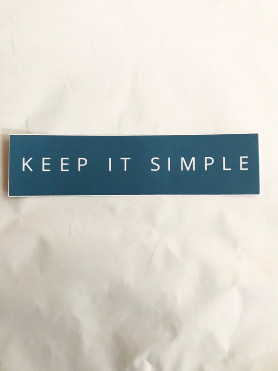 BLUE & GREEN Keep It Simple Sticker - Etsy