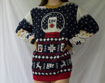 miller lite christmas sweaters