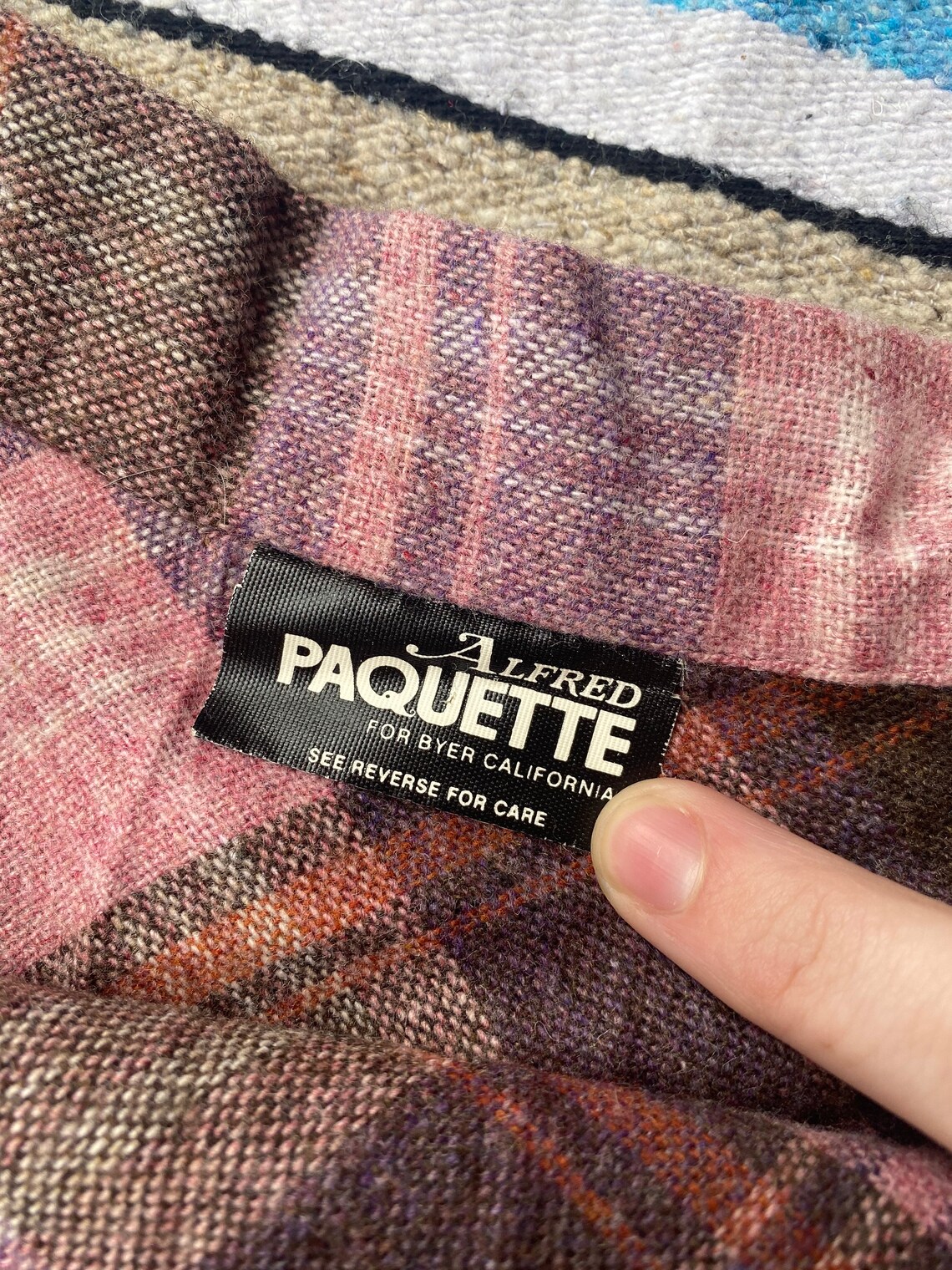 70'sz 6 Alfred Paquette Pink and Purple Plaid ALine High Etsy